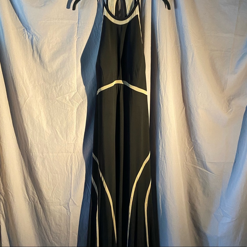 XSCAPE women’s black mesh maxi dress, size 12